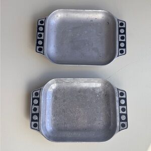 Gray Cast Iron decorative trays, set of 2